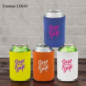 Custom Neoprene <b>Can</b> <b>Coolers</b> for Wedding and Party Decor, with Stubby Holders, Digital Printing - Product Image 1