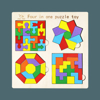 Niños geometría forma cognición a juego DIY 3D rompecabezas juegos de mesa bebé juguetes educativos de aprendizaje para niños niñas