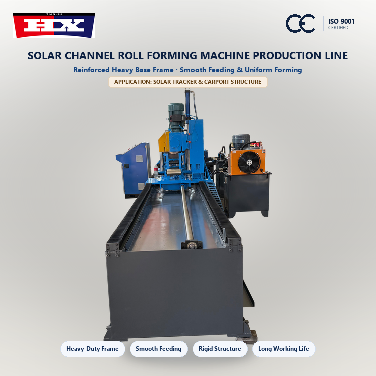 Heavy Duty Galvanized Steel Solar Channel Roll Forming Machine with ...