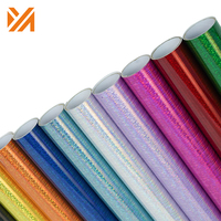 Vinilo Holográfico Elástico para Plotter, Patrones de Arcoíris, Película PET, Corte Personalizado, Precio Atractivo, Suministro de Fábrica