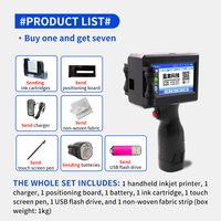 Impresora de Etiquetas de Inyección de Tinta Portátil Inteligente de 12,7 mm para Imprimir Fecha, Código QR Industrial, Número de Lote, Caja de Embalaje Exterior de Cartón