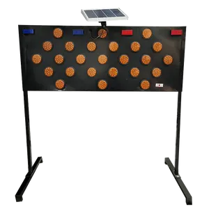 Tablero de Señalización LED Intermitente de 25 Lámparas con Energía Solar - Señal de Control de Tráfico Montada en Vehículo - Product Image 1