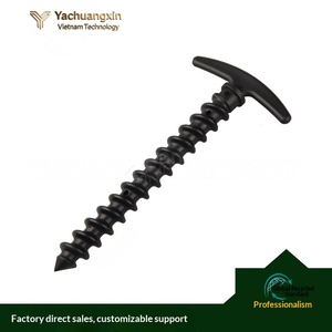 Camping Tent Pegs & Mallets Plastic <b>Screw</b>-in Design for <b>Secure</b> Tent Stakes - Product Image 2