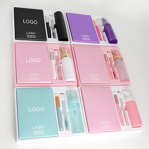 Maquillage des <span class=keywords><strong>yeux</strong></span> rose <span class=keywords><strong>démaquillant</strong></span> Extension de cils <span class=keywords><strong>savon</strong></span> concentré cils bain shampooing pompe bouteilles Kit 100% Vegan cils shampooing Kit - Product Image 4
