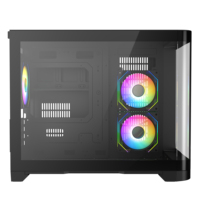 Casing Komputer Gaming dan Tower Desain Trendi Terbaru dari AntarcChill, Kabinet Desktop Casing CPU Kaca dengan Kipas ARGB