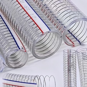 Nhà Máy Giá PVC dây thép xoắn ốc gia cố bền ép đùn Áp lực cao trong suốt mùa xuân Máy bơm nước ống ống - Product Image 6