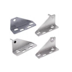 Charnière de meuble en acier inoxydable S23, 4 trous, montage en surface, antirouille, design industriel - Product Image 1