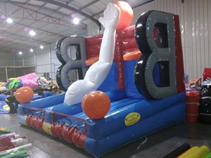 Aro de baloncesto inflable de nuevo diseño para fiestas deportivas comerciales - Product Image 1