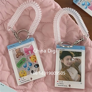 Porte-cartes <span class=keywords><strong>photo</strong></span> personnalisable en acrylique ouvert, à remplir soi-même, avec breloque et fonction <span class=keywords><strong>shaker</strong></span> - Product Image 2