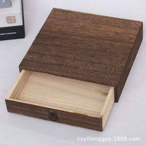 Wooden Tea <b>Cake</b> <b>Box</b> Rectangle 8cm High Handmade <b>Gift</b> Packaging Storage Drawer <b>Box</b> - Product Image 3