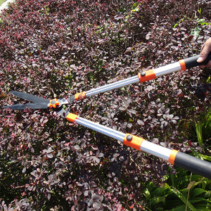 Shuangsong Telescopic Lawn <b>Shears</b> Dual Blade Aluminum Handle Manual Garden <b>Tool</b> For Grass And Hedge Trimming - Product Image 2