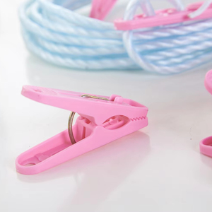Đầy Màu sắc duy nhất mùa xuân kẹp áo Set 10 Nhựa chốt với <span class=keywords><strong>2</strong></span> Meter Nylon Rope thuận tiện treo cho ngoài trời - Product Image 4