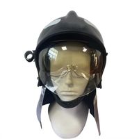 Casque/équipement de sécurité pour pompier PA66 rouge/noir/blanc/jaune de qualité supérieure avec module d'éclairage intégré et deux visières pour le sauvetage