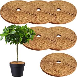 C123 Tapis de protection d'arbre en fibre de coco naturelle 100%, couverture de plantes de jardin et tapis de protection d'arbre en paillis à base de fibres de noix de coco - Product Image 1