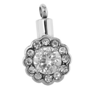 Paslanmaz çelik güneş çiçek <span class=keywords><strong>birthstone</strong></span> urn kolye kül kolye ayçiçeği hatıra bellek <span class=keywords><strong>birthstone</strong></span> kremasyon kristal kül u - Product Image 3