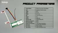 Interrupteur tactile à gradation continue pour miroir LED avec affichage de l'heure et de la température, dégivreur, 12V 5A 60W, design fin