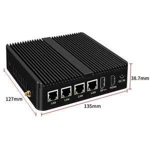 Router lembut Cclient tipis Computer12th gen N100 j6412 M.2 nvme msata RS485 RS232 COM 4*2.5G Lan Firewall Fanless buah - Product Image 6
