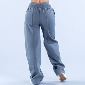 Pantalons <span class=keywords><strong>de</strong></span> survêtement en coton Gym Fitness pour femmes Logo personnalisé Joggers jambe droite coupe ample pour la saison d'automne - Product Image 4