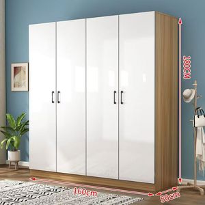 Panel lemari penyimpanan lemari pakaian lemari kamar tidur lemari pakaian fungsional lemari pakaian kamar tidur dengan rel gantung fungsional - Product Image 3