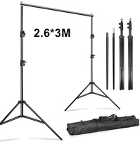 Kit Complet Studio Photo Vidéo Professionnel avec 3 Fonds de Couleurs et Trépied