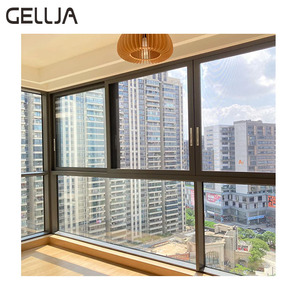 Thiết kế hiện đại pháp mái hiên cửa sổ cho nhà hàng nhôm đôi tráng men dọc cửa sổ trượt Tính năng mới nhất sử dụng bên ngoài - Product Image 3