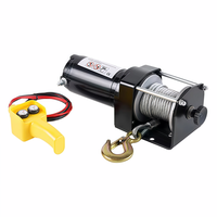 Treuil électrique portable 12V certifié CE, résistant aux intempéries, avec frein automatique, télécommande filaire et sans fil, 2500 lbs, pour camion, grue, remorque
