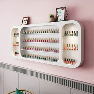 Nail Polish Organizer & Cosmetic <b>Display</b> Shelf — <b>Wall</b>-Mounted Nail Art Rack, Salon Storage & <b>Display</b> Shelf for Nail Shops - Product Image 4