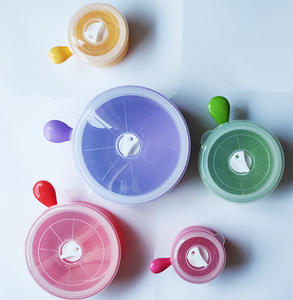 BPA-Free Plastic Microwave Bowl with Lid Sustainable Everyday Use Frozen Food Container Set of 5 for Hotels <b>Lunch</b> <b>Boxes</b> - Product Image 5