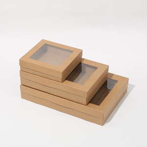 厂家批发折叠牛皮纸盒带窗蛋糕礼品包装纸箱定制 - Product Image 1