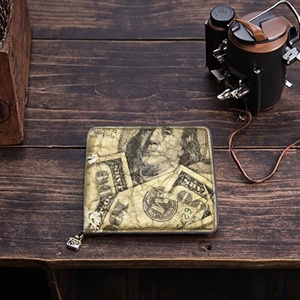 For Slim Italian Cow Leather Bifold Business Luxury Minimalist Short RFID Blocking <b>Money</b> <b>Clip</b> with Nylon Lining Front Pocket - Product Image 2