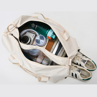 Sac fourre-tout en nylon imperméable de conception de femmes de gymnase de mode Bagages Duffle Sac de voyage avec le compartiment de chaussure