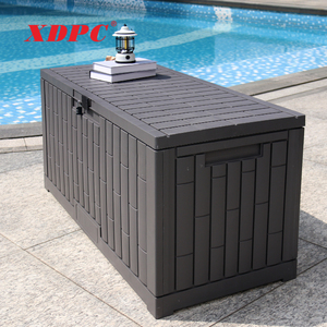 Boîte de rangement extérieure en plastique pour terrasse, jardin, cour, armoire de rangement étanche pour outils de jardinage, casiers de rangement domestiques - Product Image 1