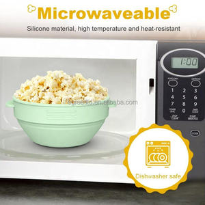Olla para Palomitas de Maíz Plegable de Silicona para Microondas, Libre de BPA, con Tapa, Marca Home Dly - Product Image 3