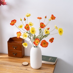 Flor Artificial de Amapola CallaFloral, Rama Individual de Poliéster, Decoración para Interiores del Hogar - Product Image 4