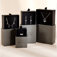 Boîte à tiroirs en carton rigide avec logo personnalisé, ensemble avec plastification brillante, emballage cadeau pour bijoux, montres, bougies, sacs à main