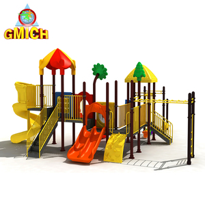 Ensemble de toboggans de terrain de jeu extérieur sur le thème du château Équipement de parc d'aventure pour enfants avec <span class=keywords><strong>jeux</strong></span> d'escalade en <span class=keywords><strong>tunnel</strong></span> - Product Image 3