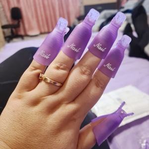 Clips en plastique pour Nail Art, dissolvant de <span class=keywords><strong>vernis</strong></span> en Gel UV, outil d'enveloppe, enlèvement fluide du <span class=keywords><strong>vernis</strong></span>, outils de manucure, Clips de dissolvant pour ongles - Product Image 3