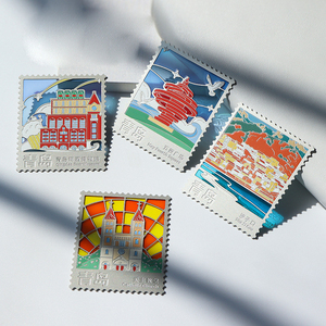 Wholesale City Impressions Book Mark Tourist Attractions Baked Paint Refrigerator Magnet Souvenirs Metal Bookmarks