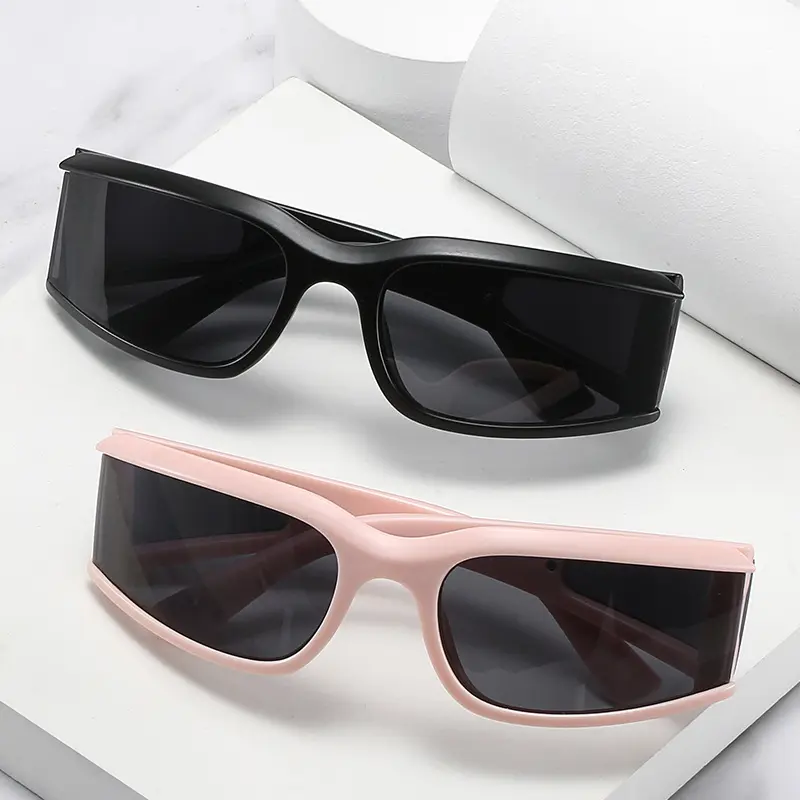 Unique Arc Legh With Lens Sunglasses For Women Small Square Sexy Sun Glasses 2021 Luxury Brand Men Hip Hop Eyewear Black White