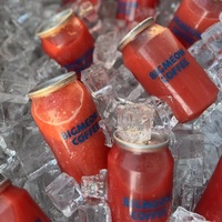 Bouteilles de boisson personnalisables avec logo, canettes en PET pour gâteaux et glaces, canettes en PET transparentes avec couvercle pour boissons gazeuses