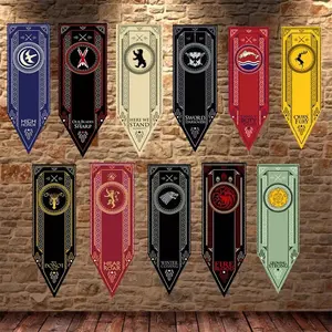 Drapeaux et bannières de décoration intérieure et extérieure de Game of Thrones, tissu écologique durable, décoration de fête, <span class=keywords><strong>club</strong></span>, jouets - Product Image 1