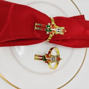 แหวนรัดผ้าเช็ดปากลาย<span class=keywords><strong>ทหาร</strong></span>นัทแครกเกอร์แบบยุโรปอเมริกัน ชุบโลหะผสม สำหรับโรงแรม ร้านอาหารตะวันตก - Product Image 3