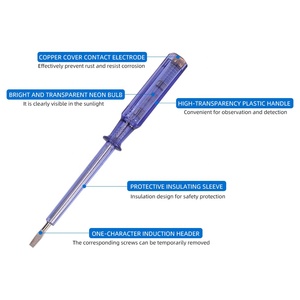 قلم اختبار كهربائي بتصميم رأس شفرة أحادي الخط ومقبض بلاستيكي عالي الشفافية بسعر تنافسي - Product Image 4