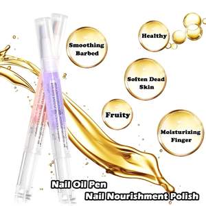 Pluma de aceite para cutículas con sabor a frutas naturales con kit de cuidado de uñas de vitamina E para embalaje de botellas de tratamiento de uñas con patrón de flores - Product Image 3