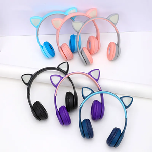 Offres Spéciales P47 LED Light Up Cute Cat Ear Gaming casque BT5.0 étanche pliable casque pour enfants - Product Image 2