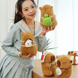 New 8-Inch Super Soft Cappibala Capybara Doll Bear Type PP Cotton Filling Claw Machine Plush Batch <b>Gift</b> Stuffed Animal Toys - Product Image 4