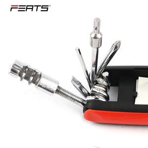 Kit d'outils de réparation de vélos, Surface plaquée nickel 23 en 1, avec extracteur à Rivet de chaîne, support d'induction pour patchs, râpe pour vélo électrique - Product Image 6