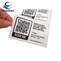 Autocollants QR code en acrylique découpés à la forme Meishan, autocollants à code-barres, résistants à l'eau et à la chaleur (120°C), forme personnalisable pour usage industriel