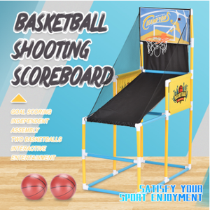 Jeu de basket-ball d'intérieur portable sur support, jeu de tir au panier en bois - Product Image 2