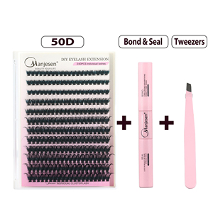 Cils en grappe DIY Tangerine Blaze Glow 60D D Curl 10-16mm, audacieux, chauds, festifs, vifs, pour l'été, les fêtes en plein air et les soirées en jardin - Product Image 4